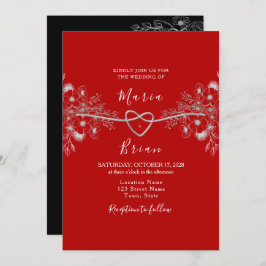 黒モダン色結婚式招待状 招待状