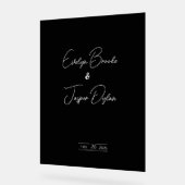 黒モダン色結婚記号 アクリルサイン (傾斜)