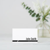 黒モダン色縁ど運転手 名刺 (スタンド正面)