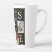 黒モダン色4写真モノグラムの愛You Grandpa カフェラテマグ (右)