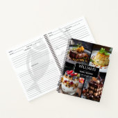 黒モダン色4枚フォトファパーソナライズされたミリレシピ ノートブック (内部)