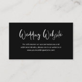 黒モダン色 | の結婚Webサイト エンクロージャーカード (正面)