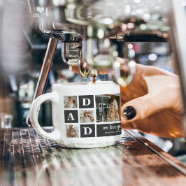 黒モダン色 |コラージュ写真 |パパ最高のギフト エスプレッソカップ