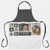 黒モダン色 |コラージュ写真 |パパ最高のギフト エプロン (正面)
