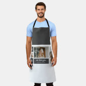 黒モダン色 |コラージュ写真 |パパ最高のギフト エプロン (着用した状態)