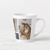 黒モダン色 |コラージュ写真 |パパ最高のギフト カフェラテマグ (右)