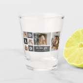 黒モダン色 |コラージュ写真 |パパ最高のギフト ショットグラス (正面)