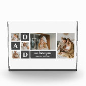 黒モダン色 |コラージュ写真 |パパ最高のギフト フォトブロック (正面)