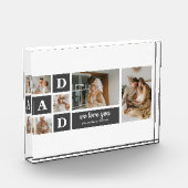 黒モダン色 |コラージュ写真 |パパ最高のギフト フォトブロック (左)