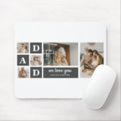 黒モダン色 |コラージュ写真 |パパ最高のギフト マウスパッド (マウス)