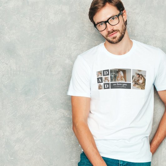 黒モダン色 |コラージュ写真 |パパ最高のギフト Tシャツ