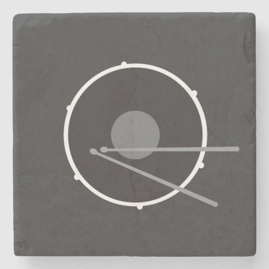 黒モダン色 ストーンコースター (正面)