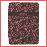 黒モダン色、暖色の赤いティアドロップパターン iPad AIR カバー<br><div class="desc">黒モダン色と暖かい赤い涙滴パターン。</div>