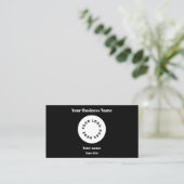 黒モダン色QRコードでロゴを追加 名刺 (スタンド正面)