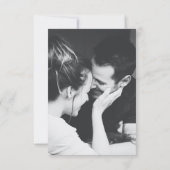 黒モダン色QRコード結婚の写真 出欠カード (裏面)