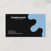 黒モダン芸術的の移動式洗車と詳細 名刺 (裏面)