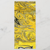 黒モダン芸術的金ゴールド絵を描抽象芸術結婚s メニュー (裏面)