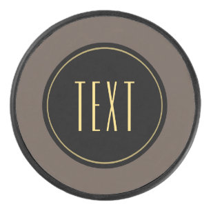 黒モダン茶色のレースストライプレース アイスホッケーパック