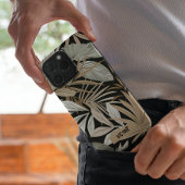 黒モダン茶色の離れジャングルマスクリンカスタム Case-Mate iPhoneケース