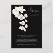 黒モダン蘭と白結婚蘭の詳細 エンクロージャーカード (正面)