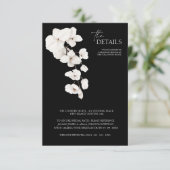 黒モダン蘭と白結婚蘭の詳細 エンクロージャーカード (スタンド正面)