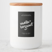 黒モダン蝋燭製品ラベル フードラベル (正面)