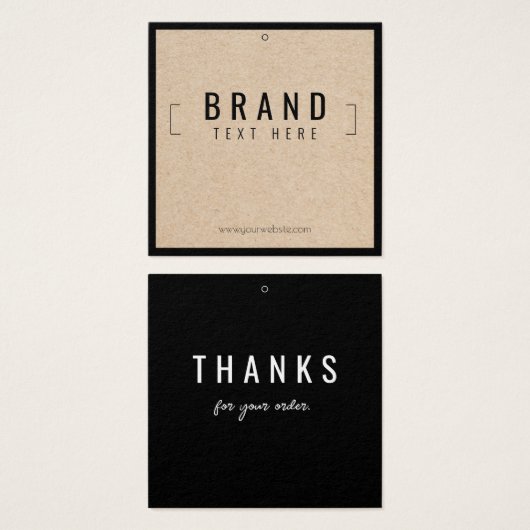 黒モダン衣感謝していつるラベル (正面&裏面)