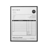 黒モダン見積の請求書型枠 ノートパッド (回転)