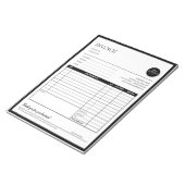 黒モダン見積の請求書型枠 ノートパッド (アングル)