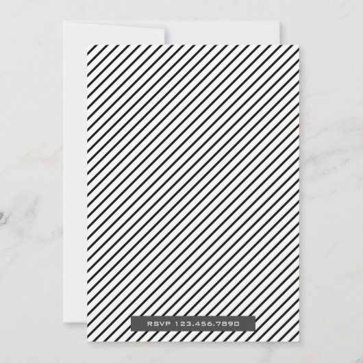 黒モダン警察の車の誕生日パーティーの招待 招待状 (裏面)