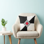 黒モダン赤と白 クッション (椅子)