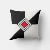 黒モダン赤と白 クッション (裏面)