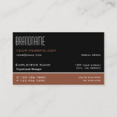 黒モダン赤褐色のシンプルプロフェッショナル 名刺 (裏面)