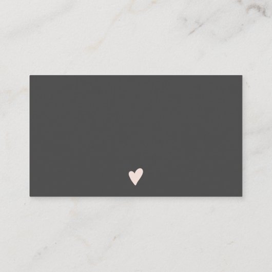 黒モダン赤面注文オランダ感謝していユー 名刺 (裏面)