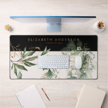 黒モダン赤面金ゴールドユーカリ企業のラージ