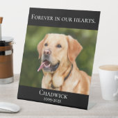 黒モダン追加フォトペット記念台座看板 台座サイン (インサイチュ)