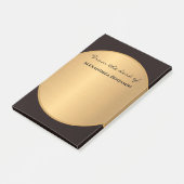 黒モダン金ゴールドのパーソナエレガントライズ ポストイット (アングル)
