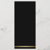 黒モダン金ゴールドのメ結婚ニュー メニュー (裏面)