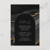 黒モダン金ゴールドアガテアー結婚チの詳細 エンクロージャーカード (正面)