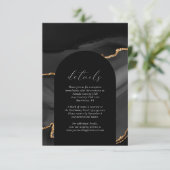 黒モダン金ゴールドアガテアー結婚チの詳細 エンクロージャーカード (スタンド正面)