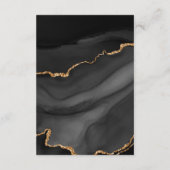 黒モダン金ゴールドアガテアー結婚チの詳細 エンクロージャーカード (裏面)