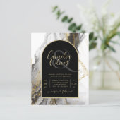 黒モダン金ゴールドアガテマーブルグリッター結婚ズ (スタンド正面)