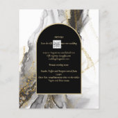 黒モダン金ゴールドアガテマーブルグリッター結婚ズ (裏面)