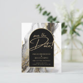 黒モダン金ゴールドアガテマーブルグリッター結婚ズ (スタンド正面)