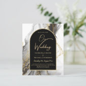 黒モダン金ゴールドアガテマーブルグリッター結婚ズ (スタンド正面)