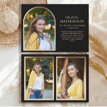 黒モダン金ゴールドアーチ卒業3 – 写真