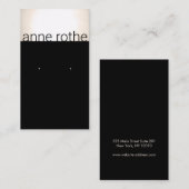 黒モダン金ゴールドイヤリング表示ホルダー 名刺 (正面/裏面)