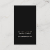 黒モダン金ゴールドイヤリング表示ホルダー 名刺 (裏面)