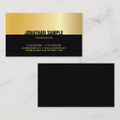 黒モダン金ゴールドエレガントプロフェッショナルテンプレート 名刺 (正面/裏面)