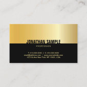 黒モダン金ゴールドエレガントプロフェッショナルテンプレート 名刺 (正面)